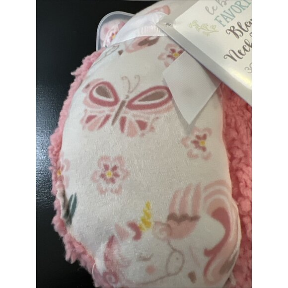 Le Bebe Favorite Pink 30” X 40” Unicorn Blank Neck Pillow Set New With Tags - Picture 4 of 12